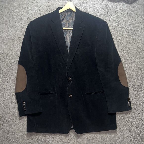 Ralph Lauren Cotton Corduroy Suede Elbow Patch Sport Jacket Blazer Mens 44R - Picture 1 of 8